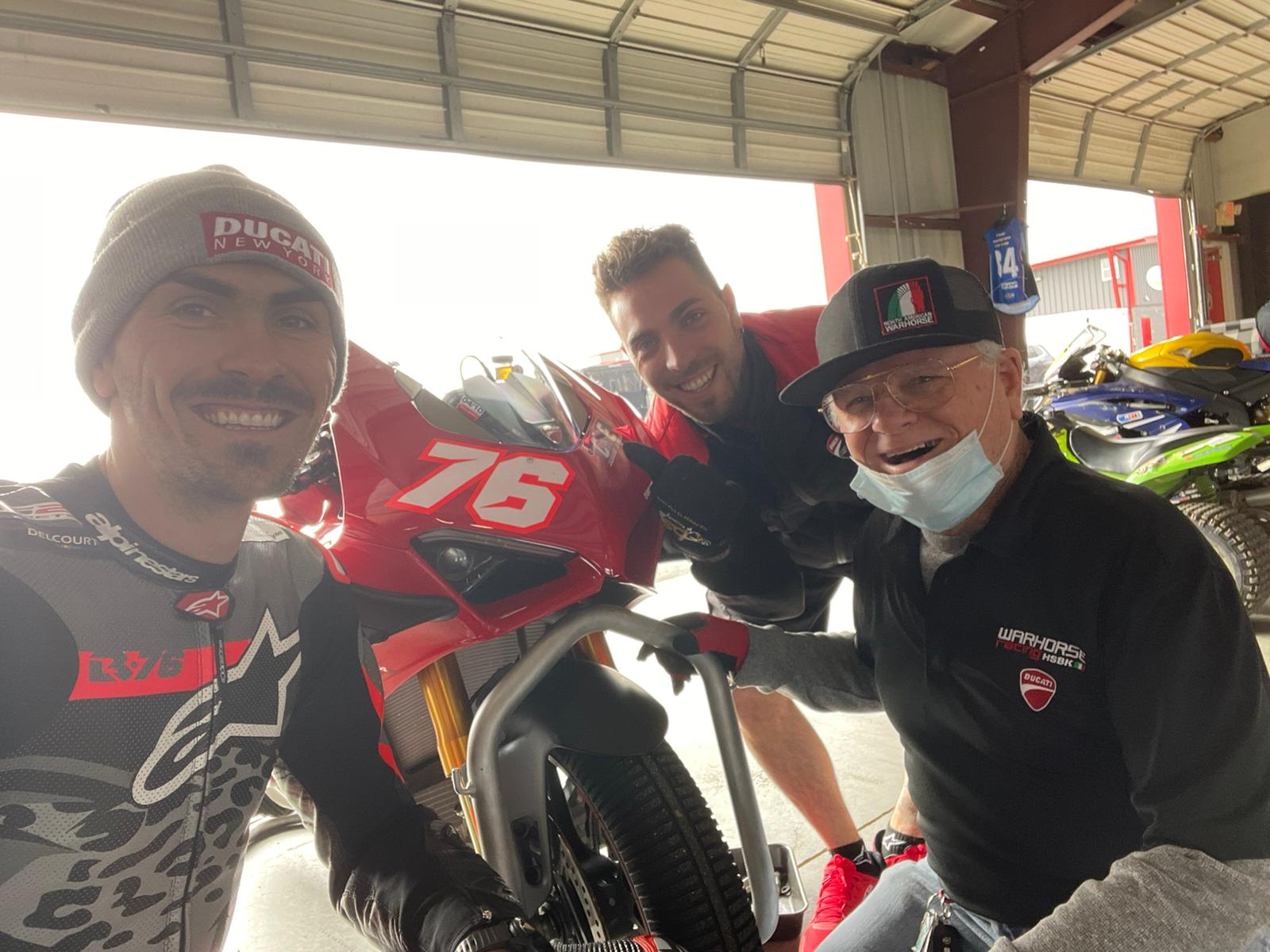 Loris Baz Warhorse HSBK Ducati NJMP Test with Riders Club 2021